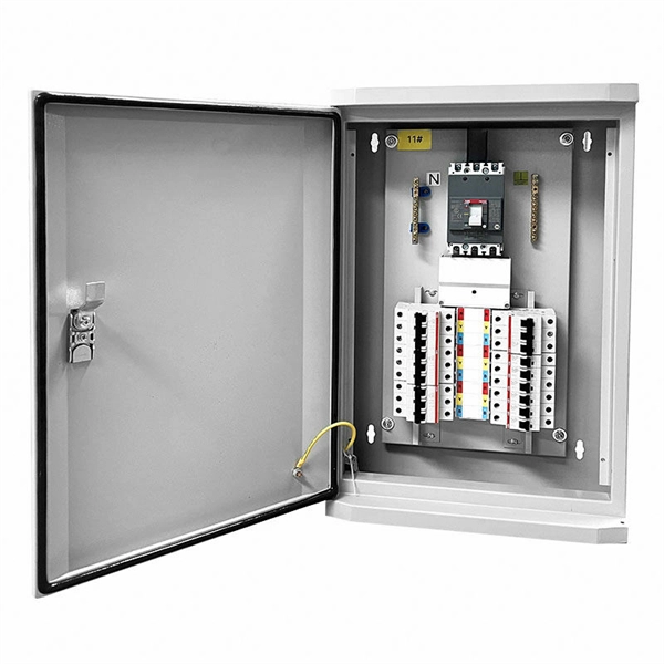 How many levels of electrical distribution boxes are there on the construction site