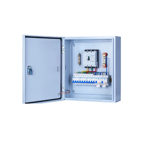 The terminal box connects to two transceivers
